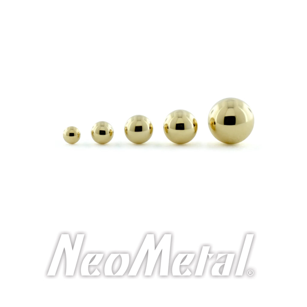 NeoMetal Threadless 18k Yellow Gold Ball End