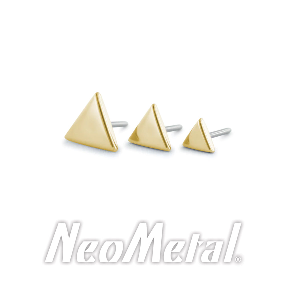 NeoMetal Threadless 18k Yellow Gold Triangle End