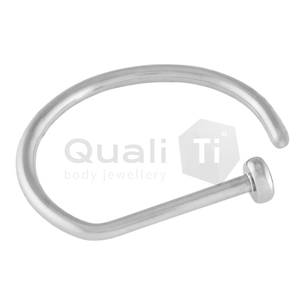 QualiTi Open D Nostril nose Ring