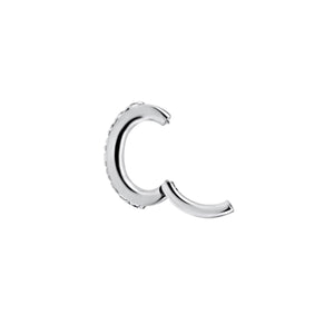 Nickel Free Oval Pave Hinged Belly clicker